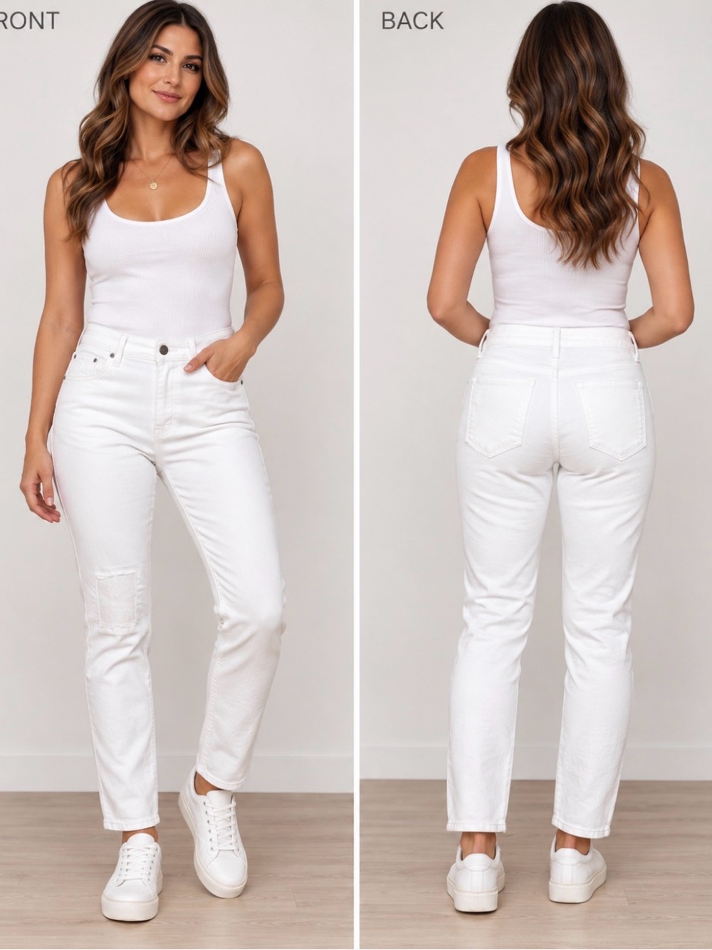 Old Navy White boyfriend straight leg Jeans for Women 2 regular